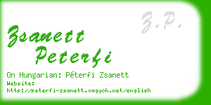 zsanett peterfi business card