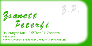 zsanett peterfi business card